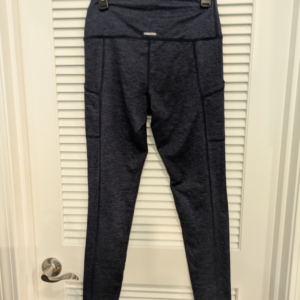 Aerie Dark Blue High-Waisted Leggings Size L - Picture 3 of 3